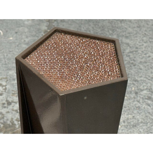 Gary Hutton Designs Facet 5 Bronze + Swarovski Crystal Pedestal For Sale In San Francisco - Image 6 of 12