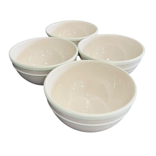 Kate Spade by Lenox "Sculpted Stripe" All-Purpose Bowls in Blush - Set of 4 For Sale - Image 9 of 11
