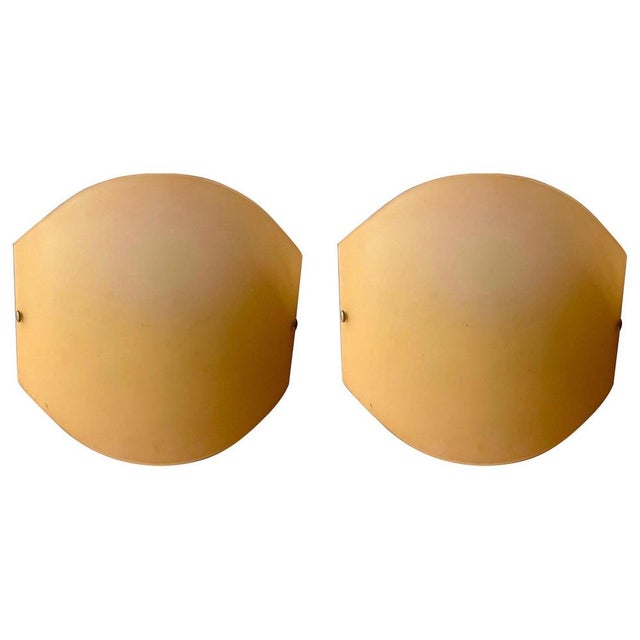 Gold Toso Wall Lighting Yellow Gold Murano Glass Sign, Italy 1990, Set of 2 For Sale - Image 8 of 8