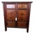 Vintage Two-Tone Chinese Hardwood Accent Cabinet With Hand-Painted Bird & Floral Panels For Sale