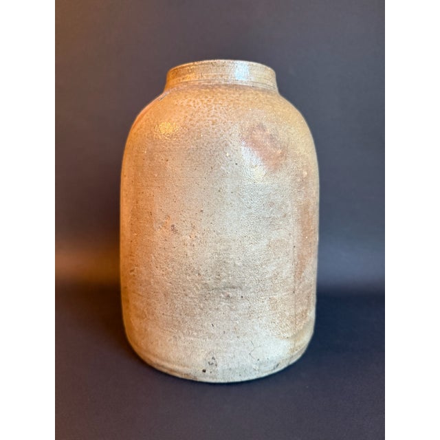 1920s Vintage Salt Glazed Stoneware Crock For Sale - Image 5 of 7