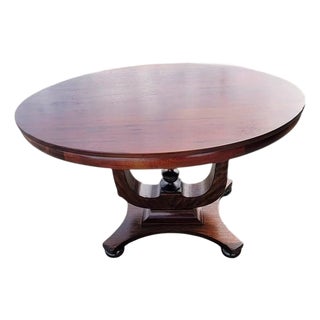 Mid 20th Century American Empire Solid Mahogany Center Table / Foyer Table For Sale