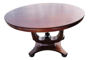 Mid 20th Century American Empire Solid Mahogany Center Table / Foyer Table