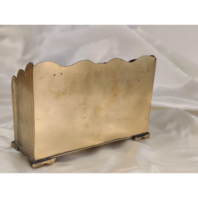 Mid 19th Century Mid 19th Century Ornate English Gilt Bronze Letter Box For Sale - Image 5 of 9