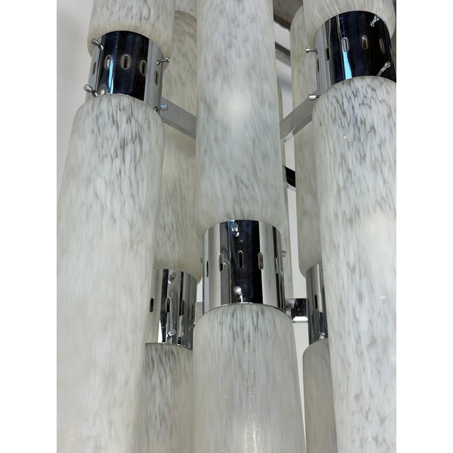 Italian Metal and Murano Glass Chandelier by Aldo Nason for Mazzega, 1970s For Sale - Image 11 of 16