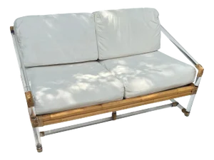 McGuire bamboo and Lucite Sofa