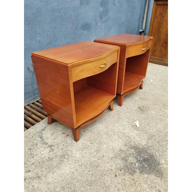 Mid-Century Modern Nightstands, 1950s, Set of 2 For Sale - Image 3 of 17