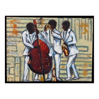 Jazz Trio, Oil Painting on Canvas For Sale