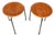 Set of Two (2) Early Model 3170 "Dot" Stools / Nesting Tables by Arne Jacobsen for Fritz Hansen, Demark, C. 1960s For Sale