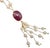 CERTIFIED $4,750 Large 8.25-7.25 MM Fine Quality South Sea Pearl & Finely Faceted Ruby Necklace 33.65 Grams A Majestic...