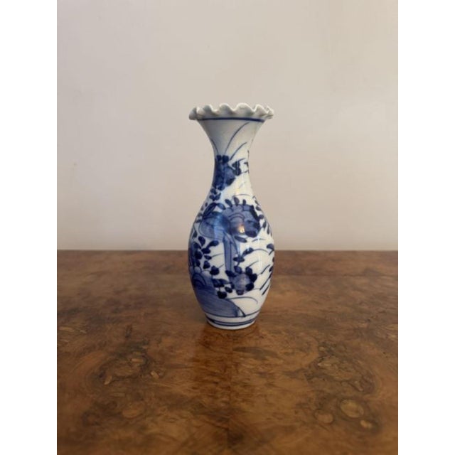 Early 20th Century Antique Japanese Imari Blue and White Baluster Vase, 1900 For Sale - Image 5 of 8