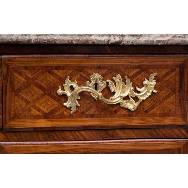 Hollywood Regency French Regency Marble Chest of Drawers, Italy, 19th Century For Sale - Image 3 of 12