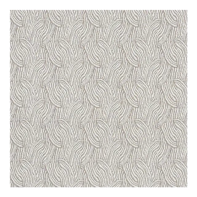 Schumacher Strata Indoor/Outdoor Fabric in Stone For Sale