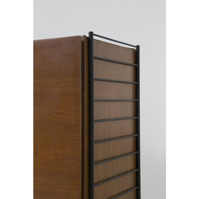 Black Small Italian Bedroom Cabinet in Wood and Iron, 1950 For Sale - Image 8 of 10