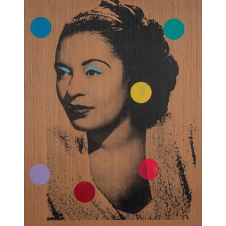 Billie Holiday Pop Art Portrait Painting by Dane Shue For Sale