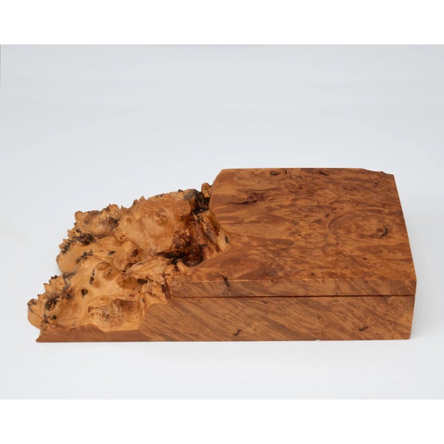 Michael Elkan Michael Elkan Burl Spalted Birdseye Maple Free Live Edge Craft Box 1983 For Sale - Image 4 of 13
