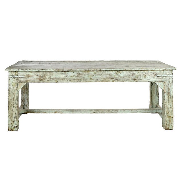 Wood Weathered Solid Wood Table For Sale - Image 7 of 7