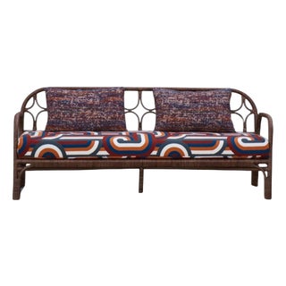 Miss Lo Bench in Stained Rattan by Popus Editions For Sale
