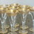 Dorothy Thorpe 1960s Heavy Gold Flecks on Clear Crystal Glass All Purpose Wine Champagne Flutes- Set of 7 For Sale - Image 4 of 12