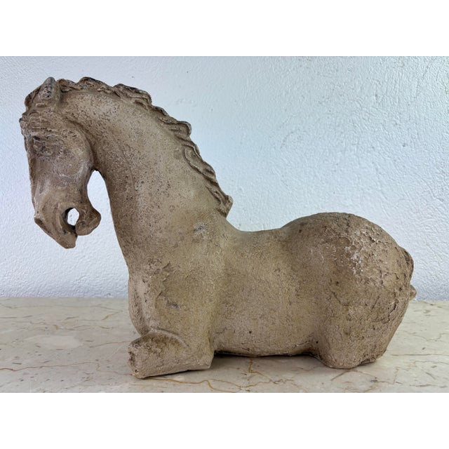 Mid-Century Vintage Plaster Horse Sculpture For Sale - Image 10 of 10