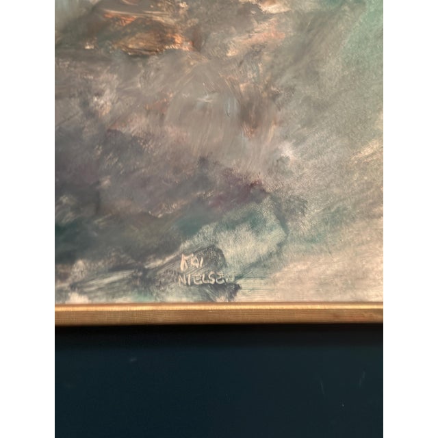 Kai Nielsen, Afton, 1960s, Oil Painting on Panel, Framed For Sale - Image 9 of 18