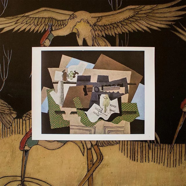 Georges Braque 1940s After Georges Braque "Glass and Guitar", First Edition Period Full-Color Print For Sale - Image 4 of 7