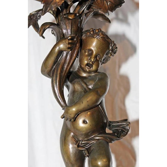 French Dore'-Bronze Candleabras - A Pair For Sale - Image 9 of 11