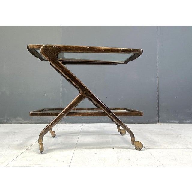 1950s Vintage Italian Serving Trolley, 1950s For Sale - Image 5 of 11