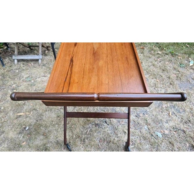 Mid-Century Modern Danish Folding Bar Cart from Svend Åge Madsen, 1960 For Sale - Image 4 of 14