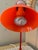 Mid-Century Modern Postmodern Mathias Orange-Red Adjustable Desk Lamp With Circular Base – Retro Design For Sale - Image 3 of 8