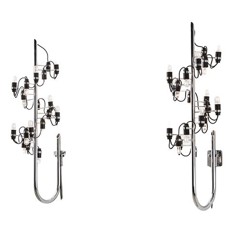 Early Model 226 Wall Lights by Gino Sarfatti for Arteluce, Italy, 1959, Set of 2 For Sale