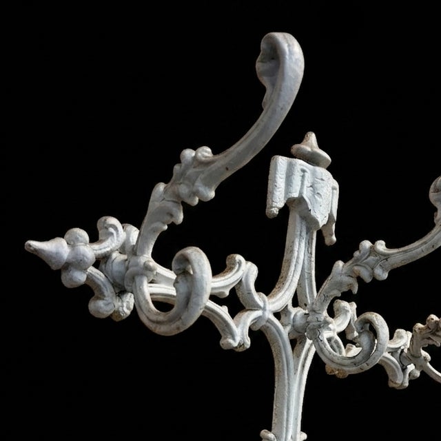 Victorian Early 1900s Victorian Cast Iron Hall Tree With Removable Base Dish. For Sale - Image 3 of 10