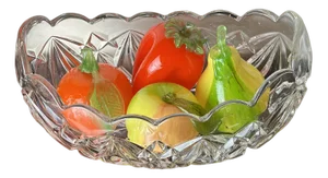 Glass Bowl with Fruits, Italy, 1960s, Set of 5