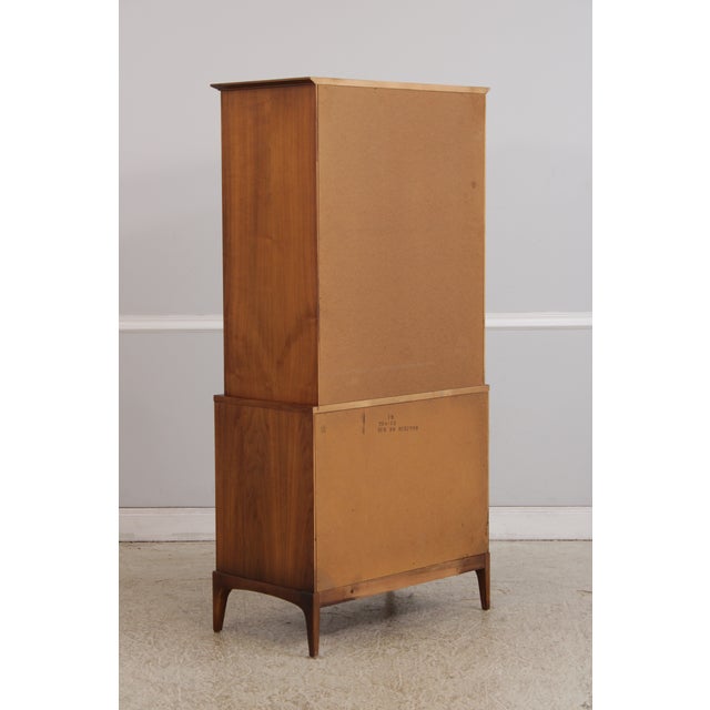 Walnut Mid Century Modern Gentlemens Chest Armoire by Lane For Sale - Image 16 of 18