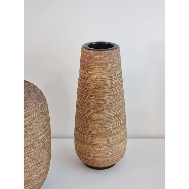 Ceramic Scandinavian Modern Ceramic Vases attributed to Greta Runeborg for Ekeby, 1950s, Set of 2 For Sale - Image 7 of 10