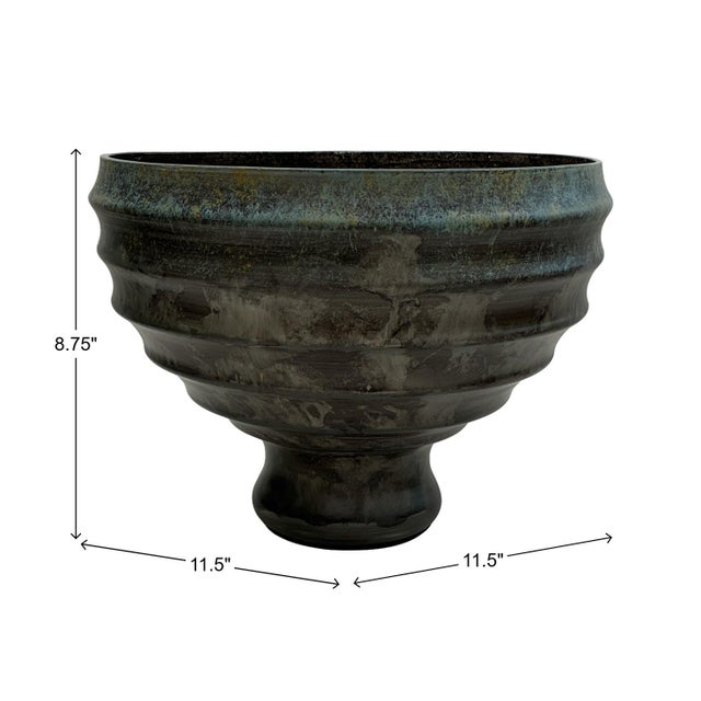 Black Sauk Glass Bowl - Large For Sale - Image 8 of 11