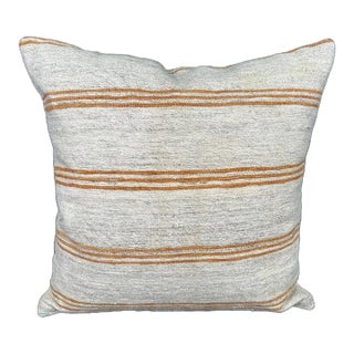 Turkish Hemp Pillow Cushion Natural Beige Yellow Cushion Cover 20x20 For Sale