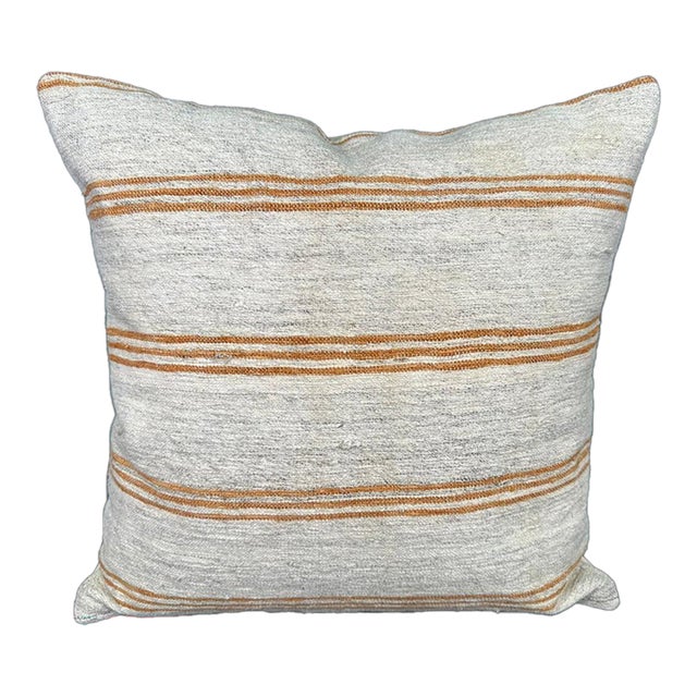 Turkish Hemp Pillow Cushion Natural Beige Yellow Cushion Cover 20x20 For Sale