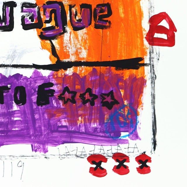 Cigarette Daydreams - Original Urban Pop Street Art Acrylic Painting on Posterboard For Sale In Los Angeles - Image 6 of 6
