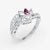 Elegant vintage band, crafted in 14 karat white gold (circa 1980s to 1990s). Mixed cut diamonds (baguette, round...