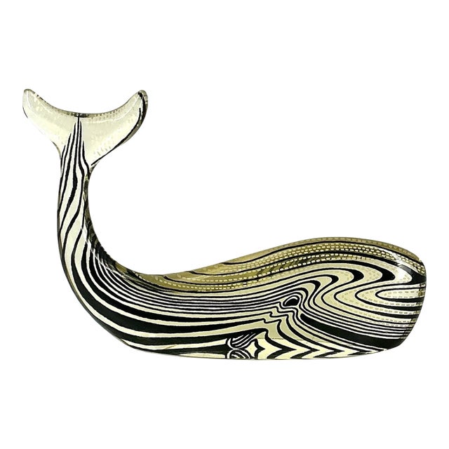 Vintage MCM Abraham Palatnik Lucite Whale Figurine Mid Century Sculpture For Sale