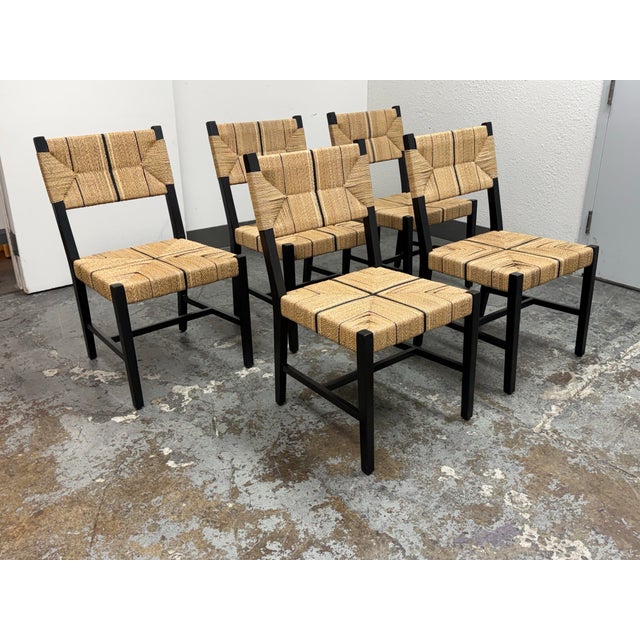 Contemporary Serena & Lily Carson Dining Side Chairs, Set of Five For Sale - Image 3 of 12