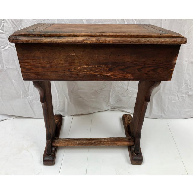 Antique Late 1800s Handcrafted Oak School Desk Chairish