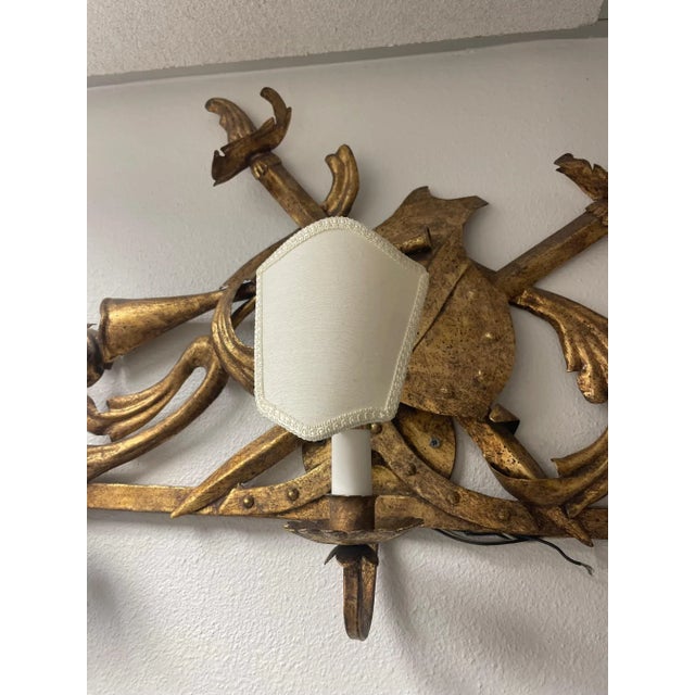 1990s Italian Tree Lights Iron Wall Sconces For Sale In Dallas - Image 6 of 6