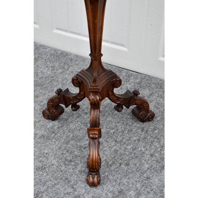 Black Vintage Black Forest Walnut Tilt Top Table Marquetry Wood Inlay For Sale - Image 8 of 18