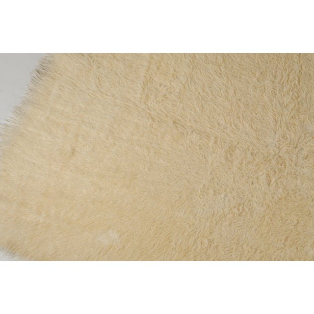 Vintage Angora Wool Rug For Sale - Image 9 of 10