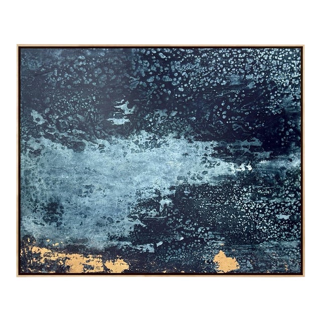 Original Abstract Painting by Pamela Harmon Titled the Deep, Framed For Sale