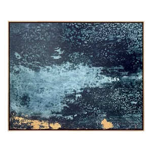 Original Abstract Painting by Pamela Harmon Titled the Deep, Framed