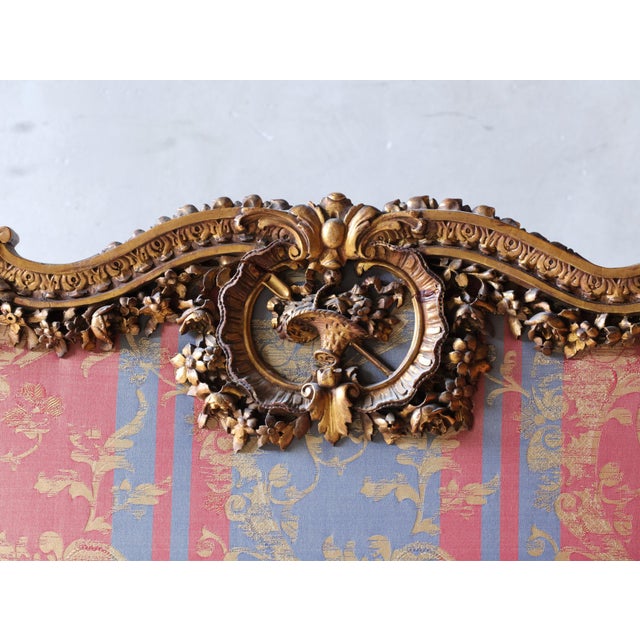 Antique French Gilded Wood Three-Panel Room Divider, 1890s For Sale - Image 4 of 16