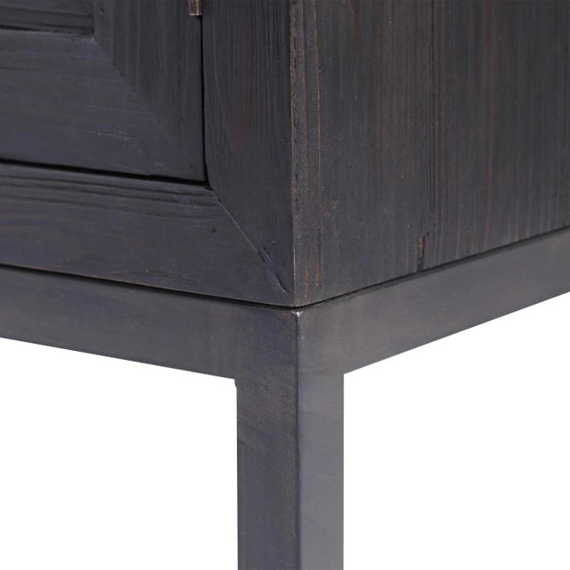 Black Geometric Console For Sale - Image 4 of 6